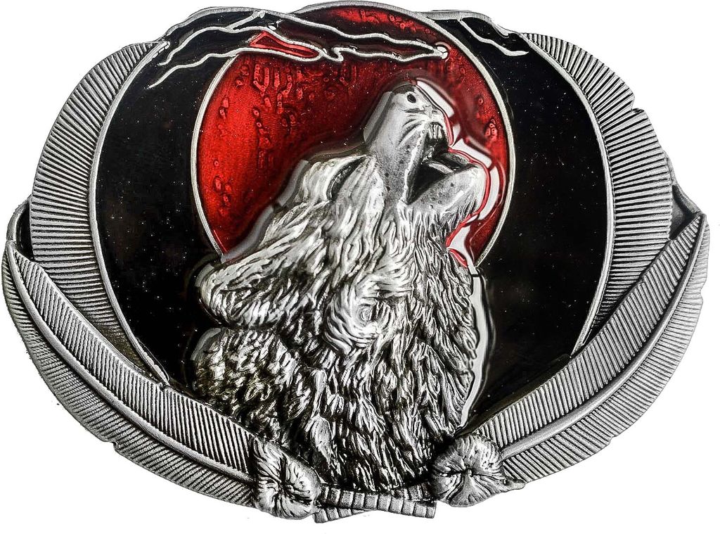 Western Buckle Gürtelschnalle Biker Cowboy »GS-424« Wolf