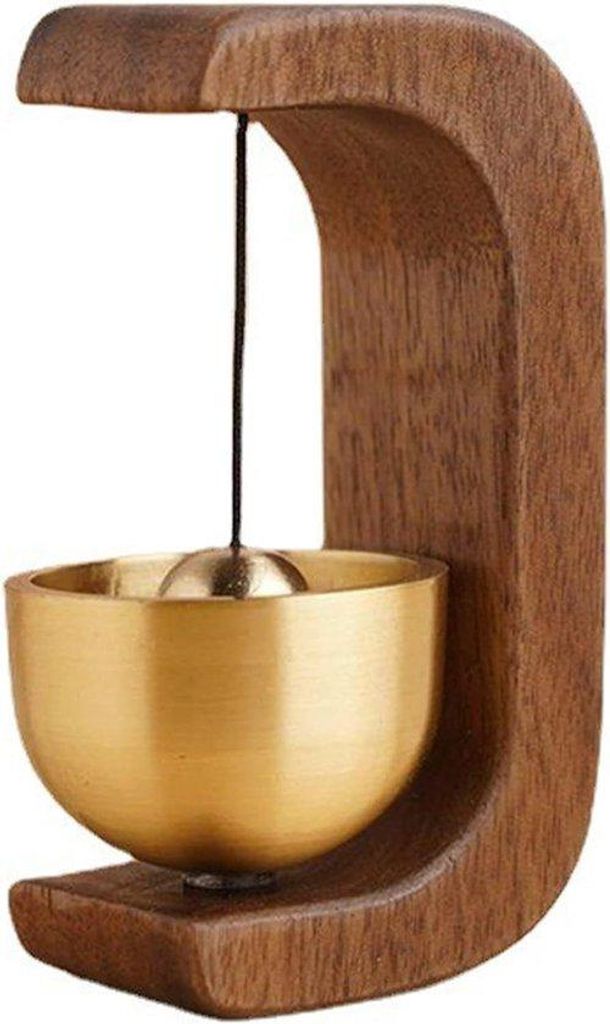 Massivholz Glockenspiel – japanische Stil, Magnet Windgong, Wanddekoration, Küchen (schwarze Noten)