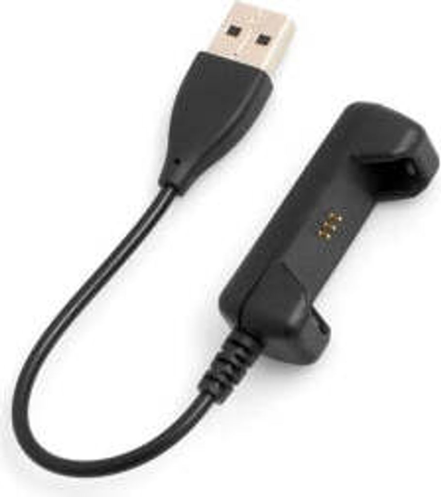 SYSTEM-S USB 2.0 Kabel 19 cm Ladekabel für Fitbit Flex 2 Smartwatch in Schwarz