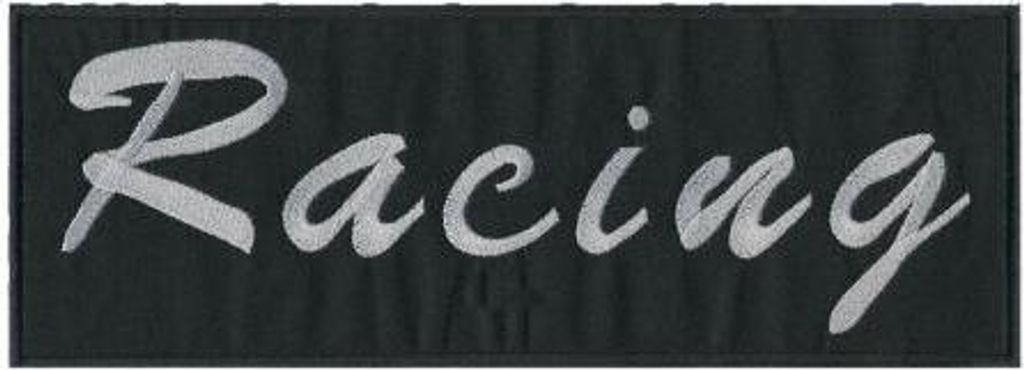 Rückenaufnäher - Racing - 08527- Gr. ca. 30 x 10 cm - Patches Stick Applikation
