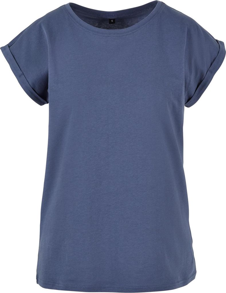 Build Your Brand - T-Shirt Überschnittene Schulter für Damen LT2558 (4XL) (Graublau)