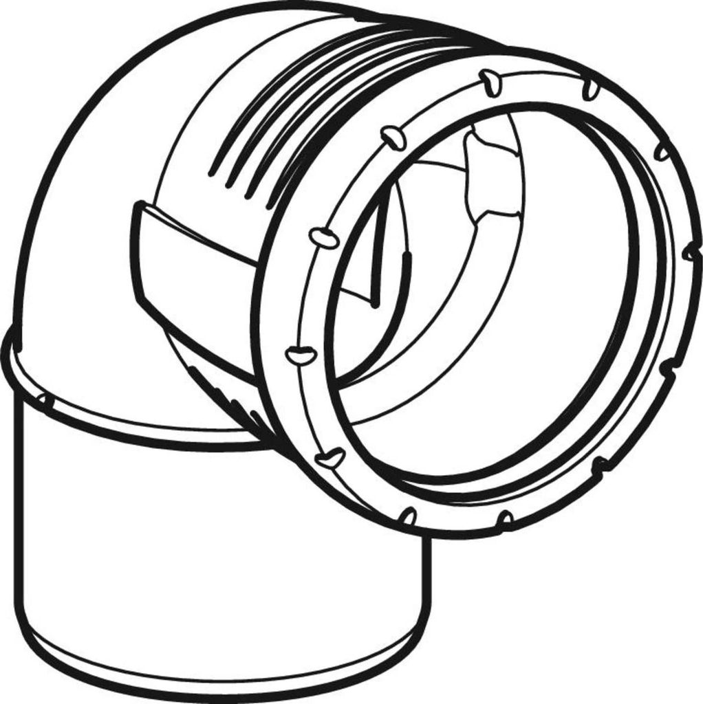 Geberit GE Silent-Pro, Bogen, 87,5 Gr., d110mm, 1 Stk. Produktbild 