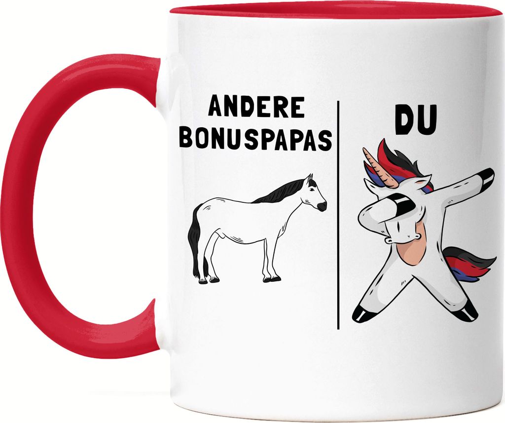 Andere Bonus-Papas Du Beutel bester Vater Papa Stiefvater Einhorn Geburtstag Vatertag Bonuspapa Geschenk