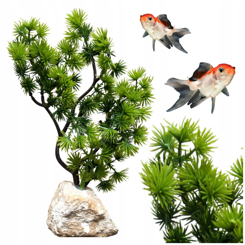 Aquarium Pflanzen Künstlich, 22 cm Künstliche Bonsai
