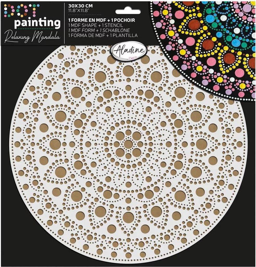 Aladine kreative Dot Painting Set Mandala 30 cm Malen