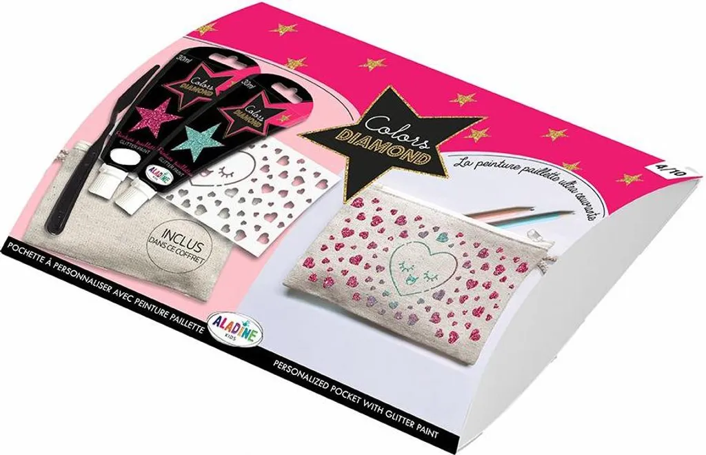 Kit DIY Astuccio Cuore Glitter Aladine | Personalizza il tuo Stile