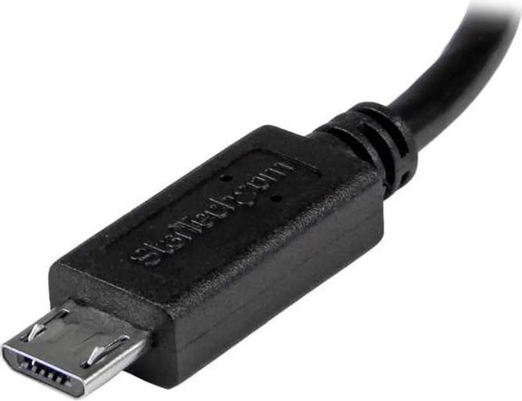 Câble USB OTG Micro vers Mini USB StarTech.com 20cm Noir - Connectique - 3