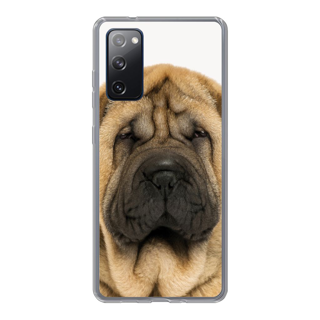MuchoWow Handyhülle Schutzhülle Hülle für Samsung Galaxy S20 FE Hund - Jungen - Sharpei - Haustiere - Mädchen - Kinder Silikon Softcase Hand...