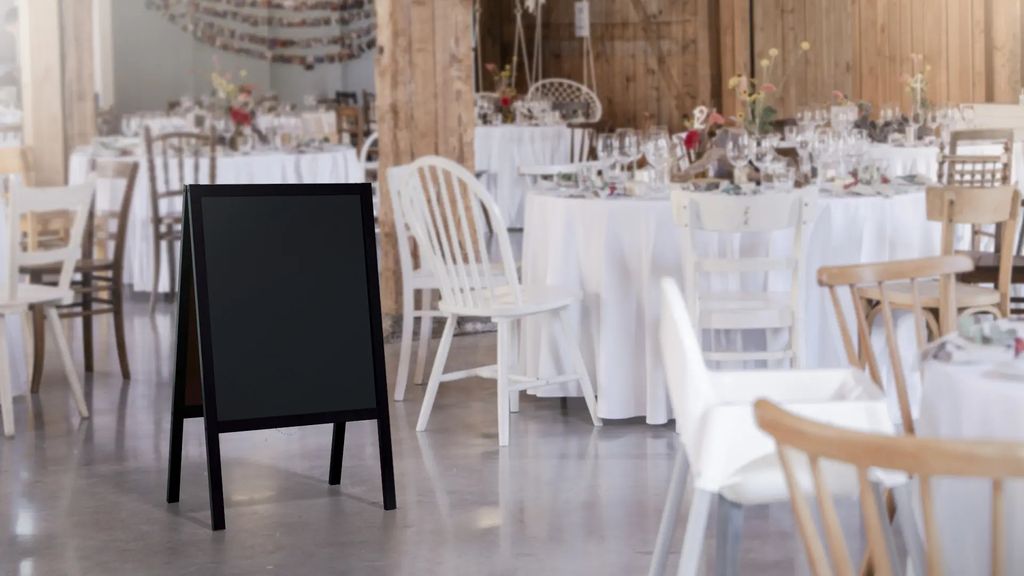 Reklamní áčko s křídovou tabulí 100x60 cm- černé Obrázek produktu 10