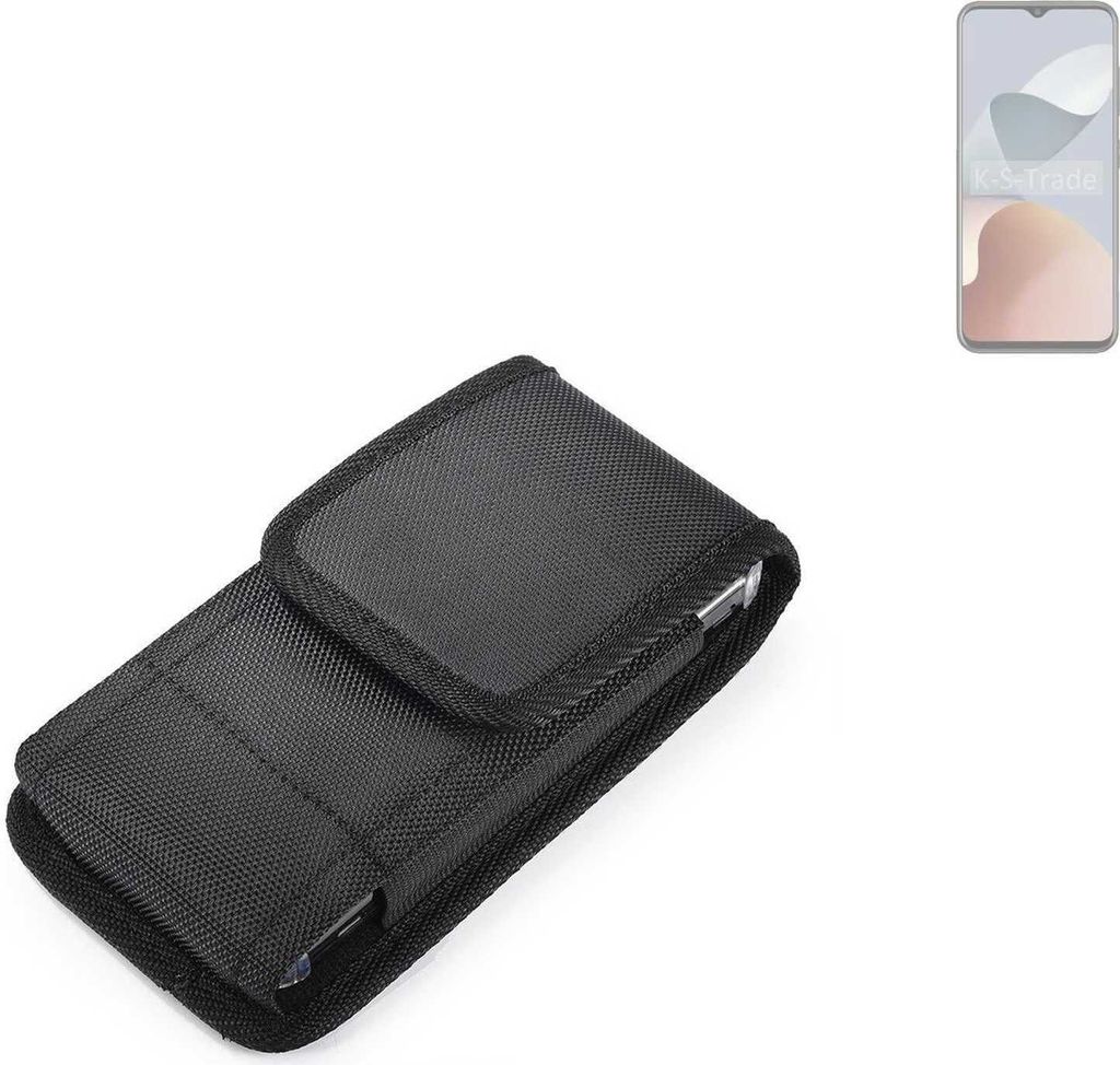 Holster Gürteltasche kompatibel mit ZTE Blade A73 Holster Gürtel Tasche wasserabweisend Handy Hülle Schutz Hülle Outdoor schwarz K-S-Trade