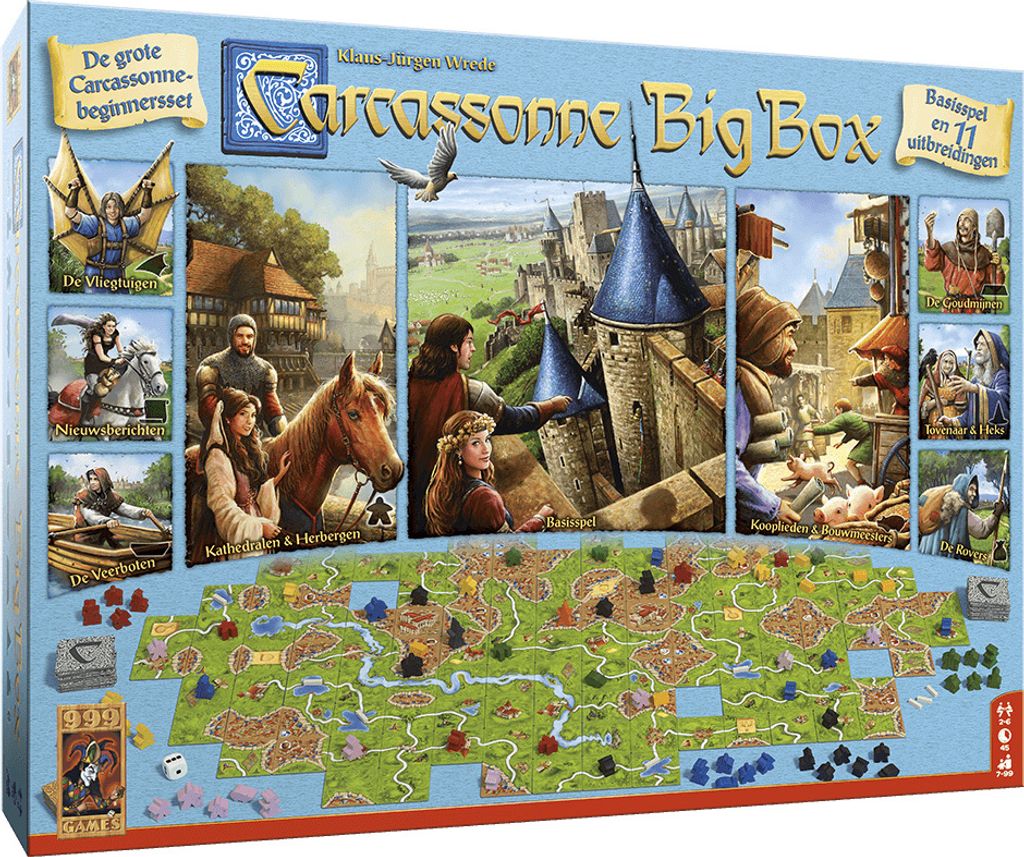 999 Giochi Carcassonne Big Box 3, gioco da tavolo, Immagine del prodotto 