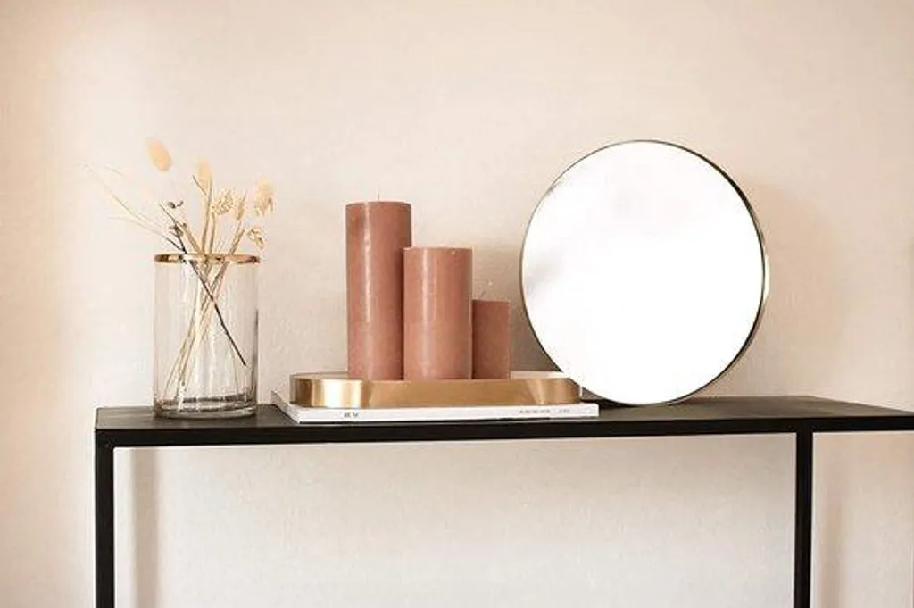 Plateau déco blanc et or : organisez vos objets avec élégance 30cm