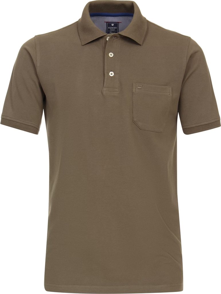 REDMOND Übergrößen Poloshirt Brusttasche Dunkelkhaki 6XL Produktbild 