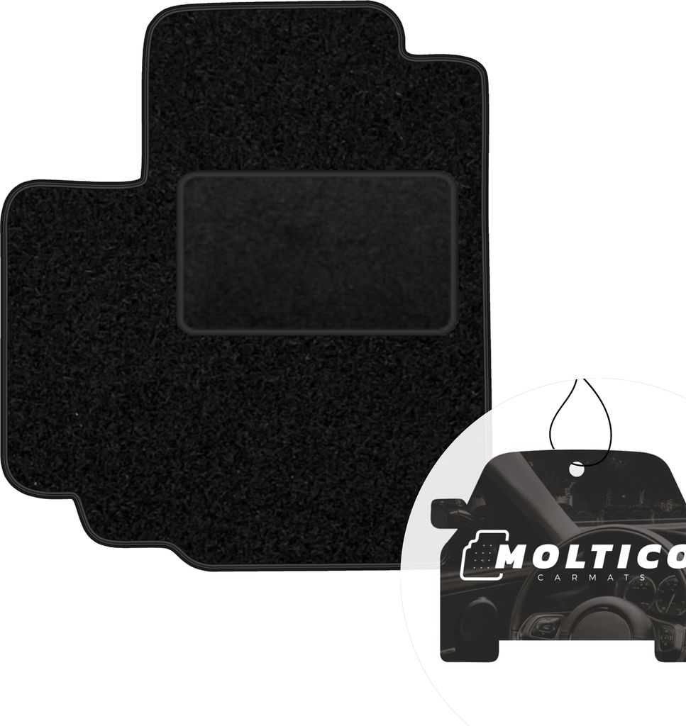 moto-MOLTICO Fahrer Fußmatte Auto Velours Fahrerseite Autoteppiche Schwarz Fahrermatte 1-teilig passend für Suzuki Alto 2009-2014