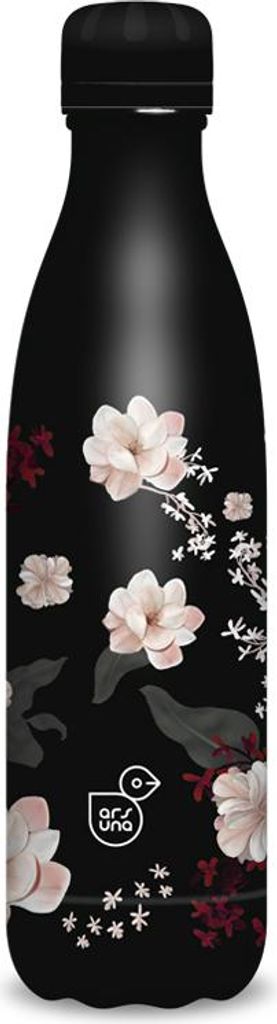 Ars Una Trink- Thermosflasche Flowery Black - Blumen 500 Produktbild 