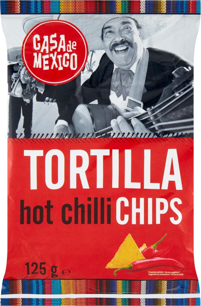 Case De Mexico Tortilla chips chilli 125 g Zdjęcie produktu 