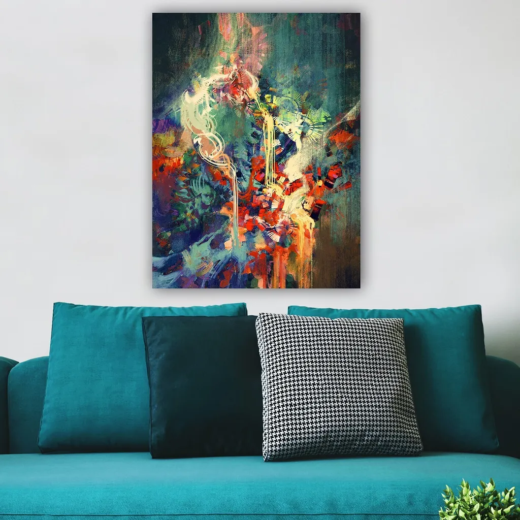 Grand Tableau Mural Wallity 70x100 cm pour Décoration Salon Moderne
