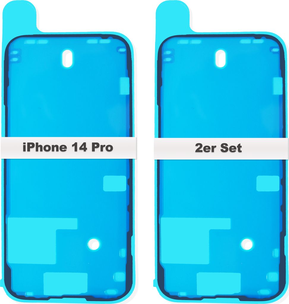 2x iPhone 14 Pro Rahmen LCD Display Kleber Schwarz Dichtung Klebefolie Wasserdichtung Neu