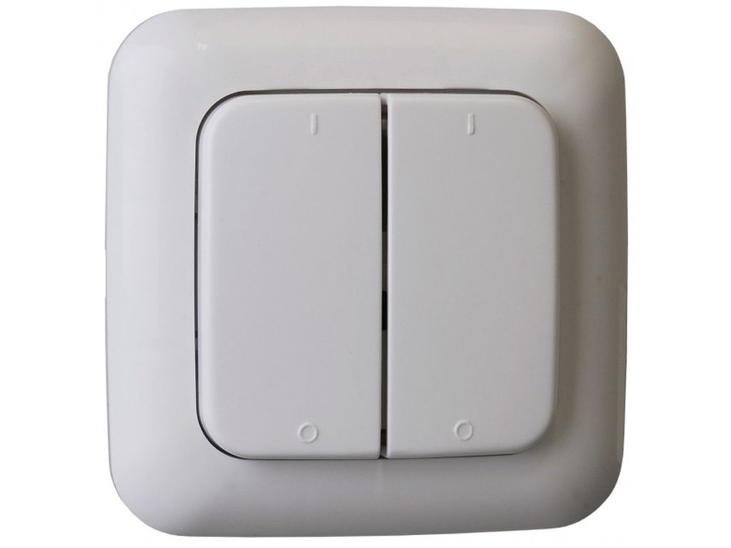 Smartwares 10.037.18 Drahtloser Doppelwandschalter mit Produktbild 
