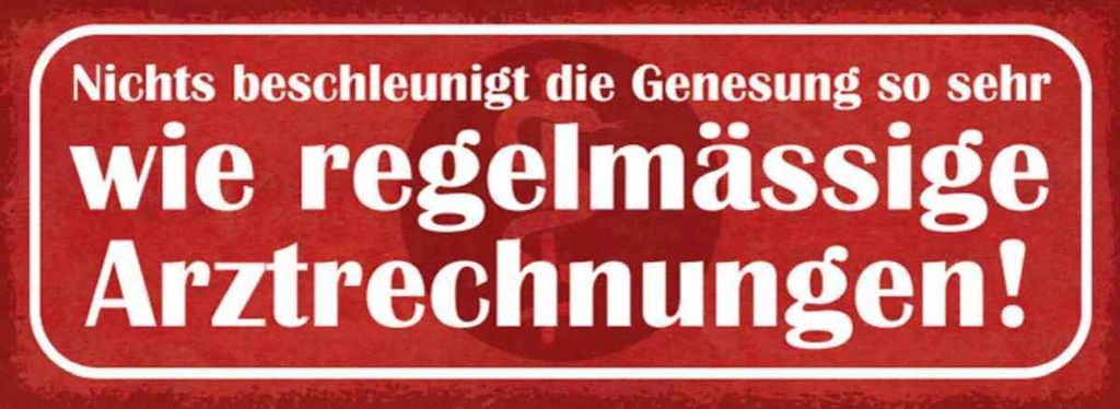 vianmo Holzschild 10x27 cm Genesung regelmässig Artz Spruch Zitat