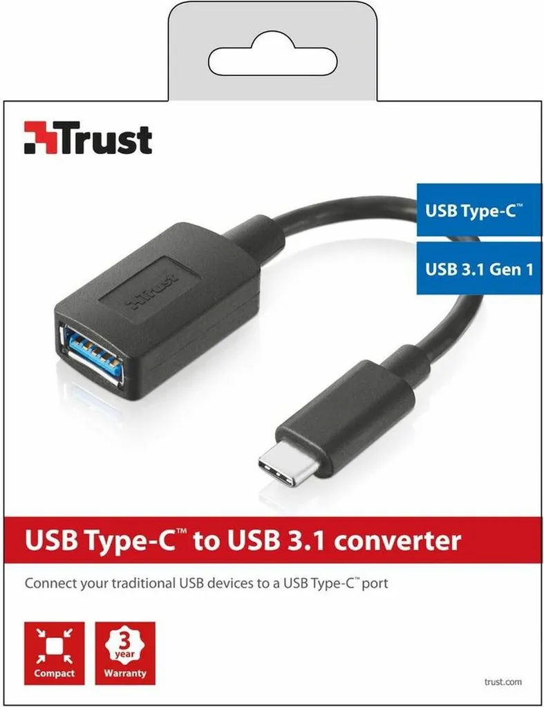 Trust 20967 Adattatore USB-C a USB-A 3.2 | Connetti Subito i Tuoi Dispositivi