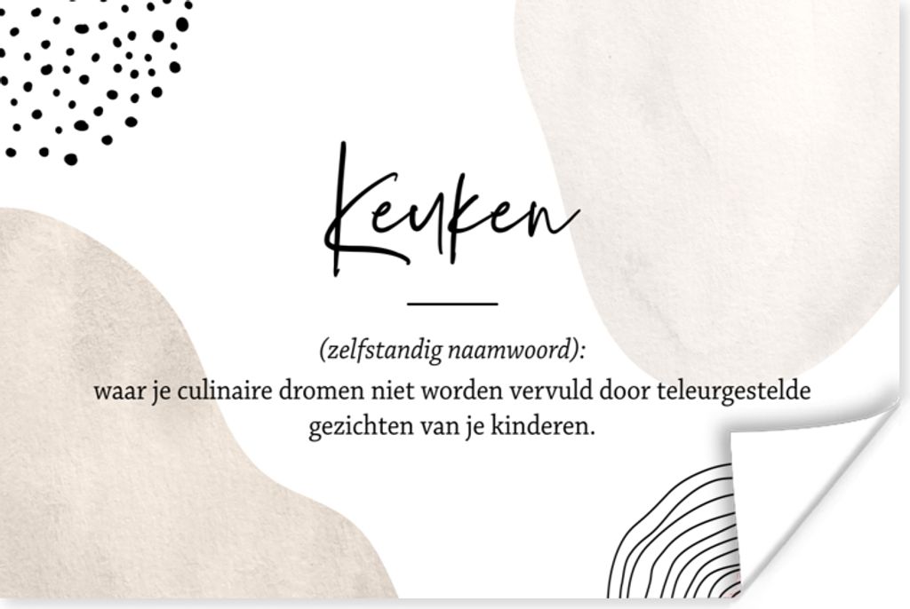 MuchoWow Poster Küche - Zitate - Sprichwörter - Küche - Definition - Wörterbuch - Opa 30x20 cm - Plakate - Print