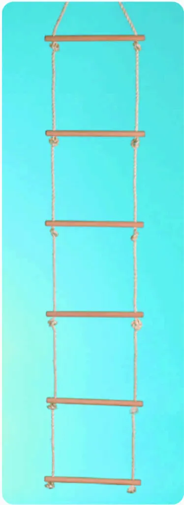 NHF Échelle de corde 6 échelons 2 mètres pour portique et jeux de jardin