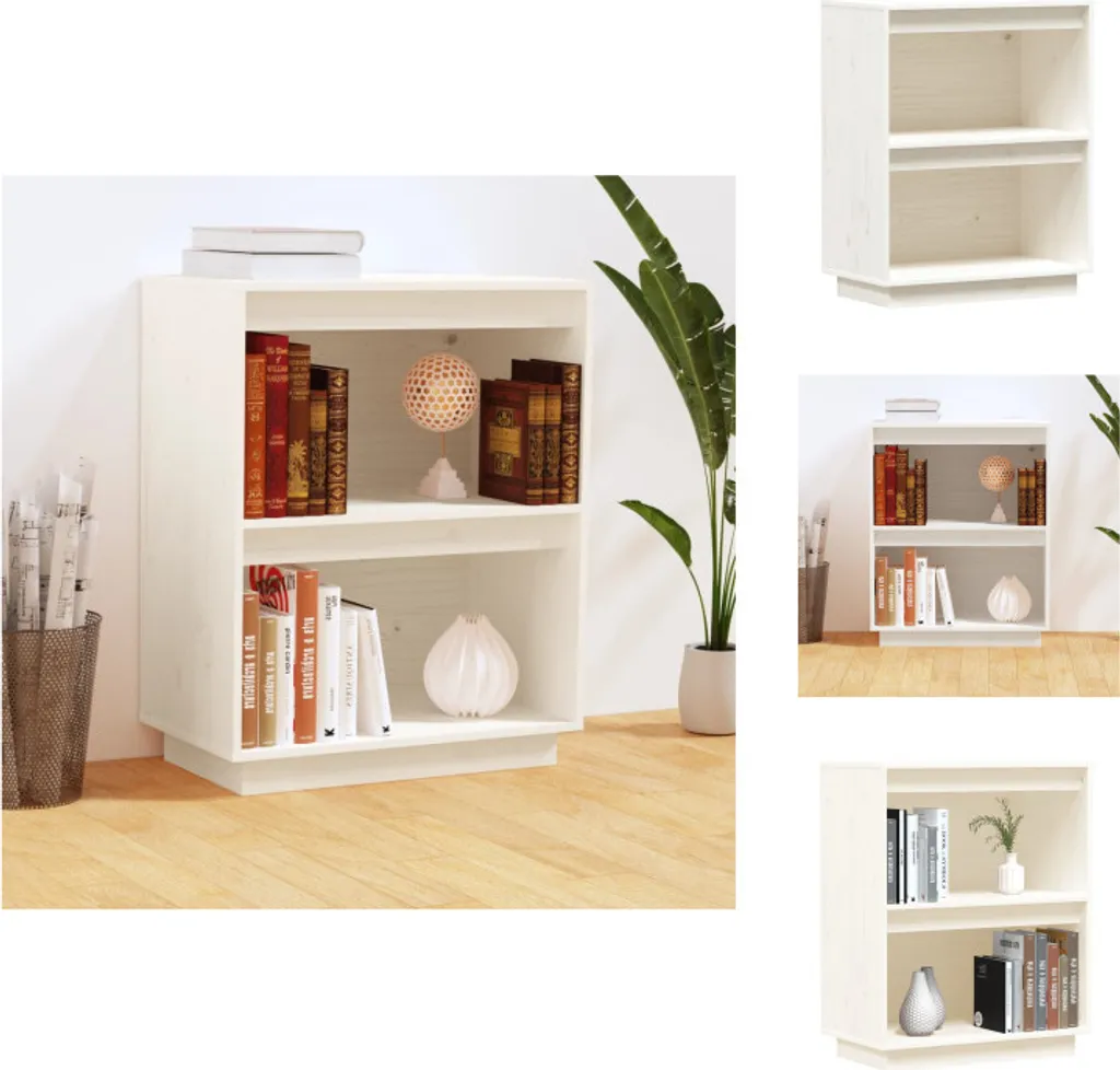 Mobiletto Bianco 60x34x75 cm vidaXL - Credenza Salvaspazio Legno Pino