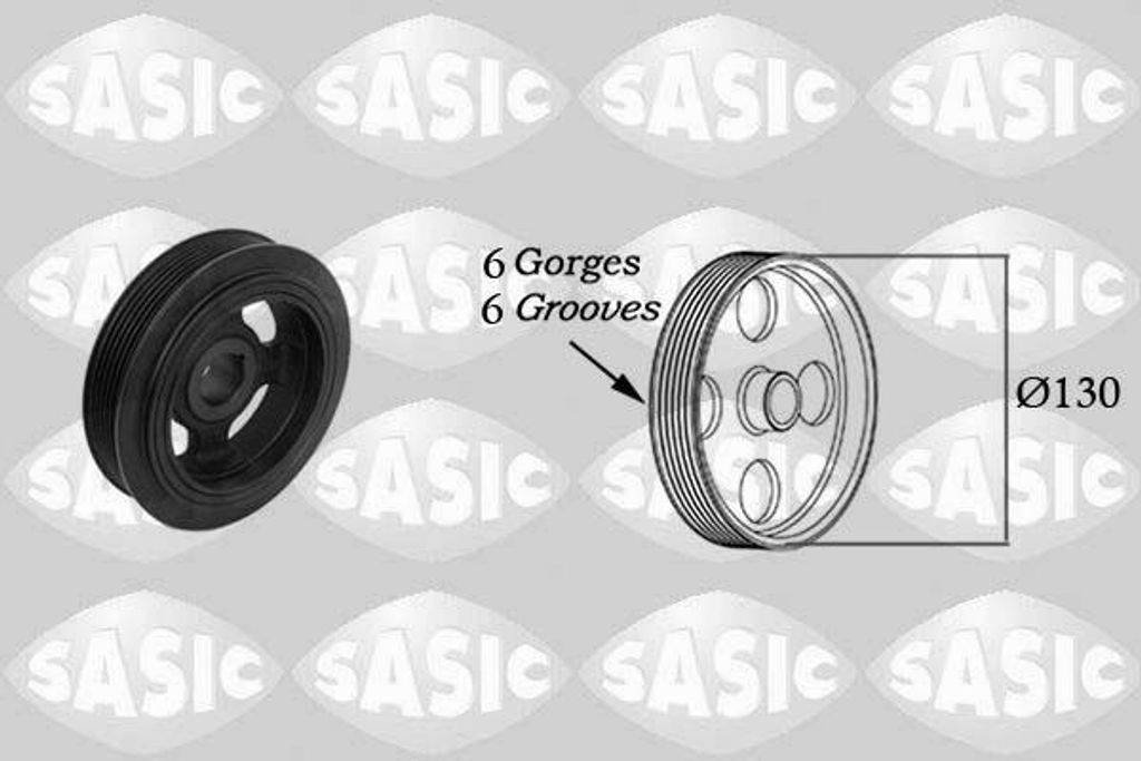 SASIC 2156048 Riemenscheibe Kurbelwelle für TOYOTA AURIS (NRE15, ZZE15, ADE15, ZRE15, NDE15) 130mm
