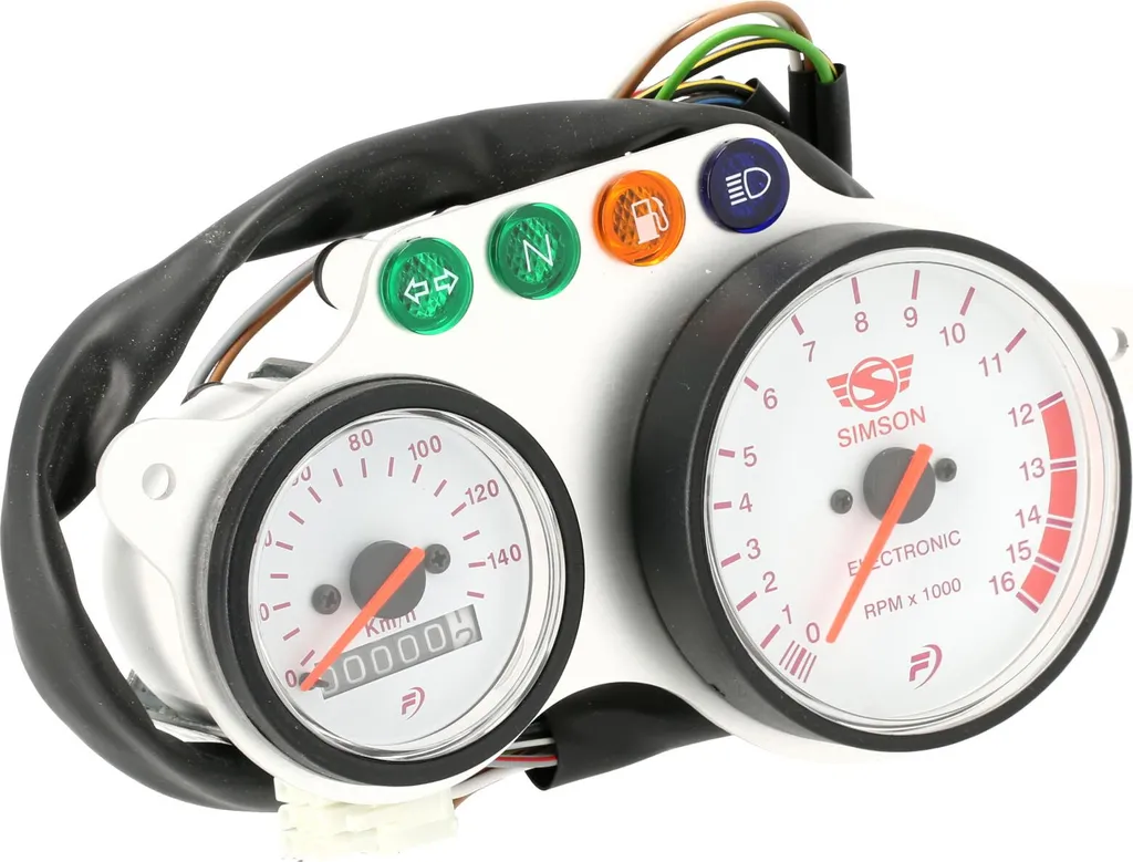 Bloc instrumentation Simson RS125 avec tachymètre et compteur FACOMS