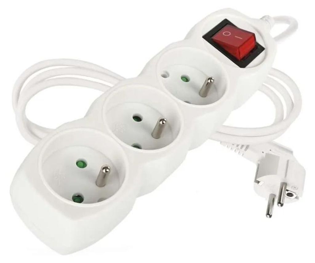 Emos P1311, 3 x gniazdo sieciowe, 250 V, Biały, 1,2 m, 1 Zdjęcie produktu 