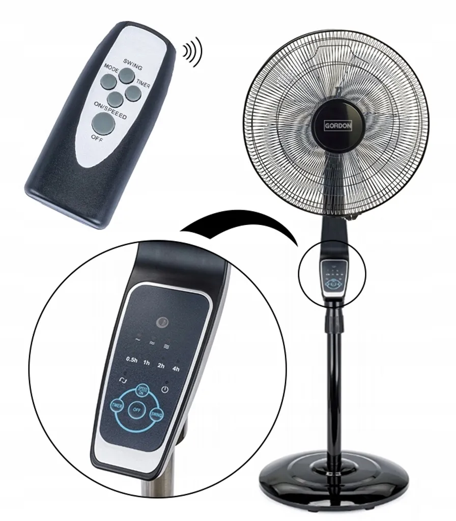Ventilateur de bureau et maison avec télécommande et arrêt automatique
