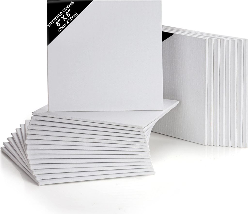 Kurtzy 24 kusů pláten pro malbu 20 x 20 cm - Čtvercový, Obrázek produktu 