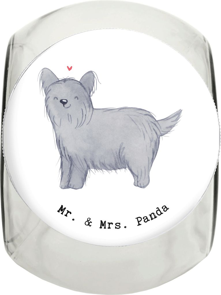 Mr. & Mrs. Panda Bonbonglas Skye Terrier Moment XL 2000ml - Weiß - Geschenk, Vorratsbehälter, Dekoglas, Snackdose, Keksdose, aufbewahrungsglas, A...