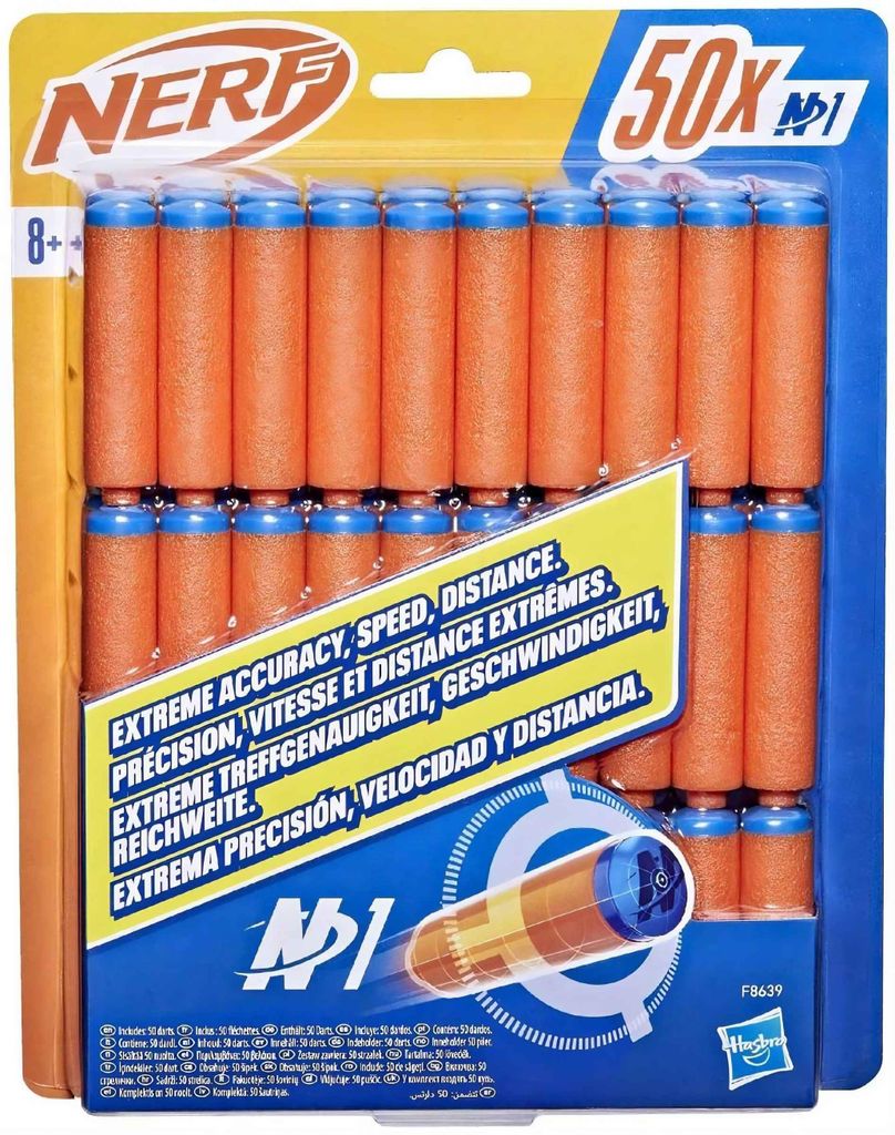 Nerf F8639EU4, Uzupełnienie, 8 lat(a), 50 szt., Niebieski, Zdjęcie produktu 