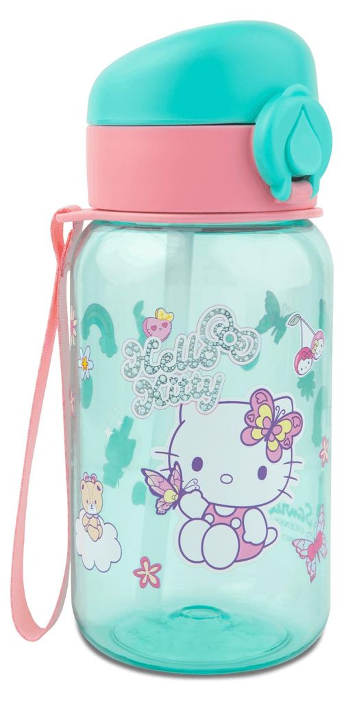 Bidone da 500 ml Hello Kitty Hugo azzurro e rosa - PATIO Immagine del prodotto 