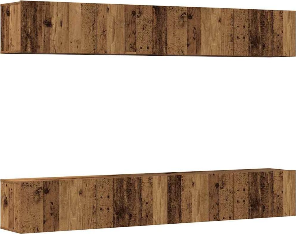 4-teiliges TV-Wandschrank-Set Altholz 100x30x30 cm