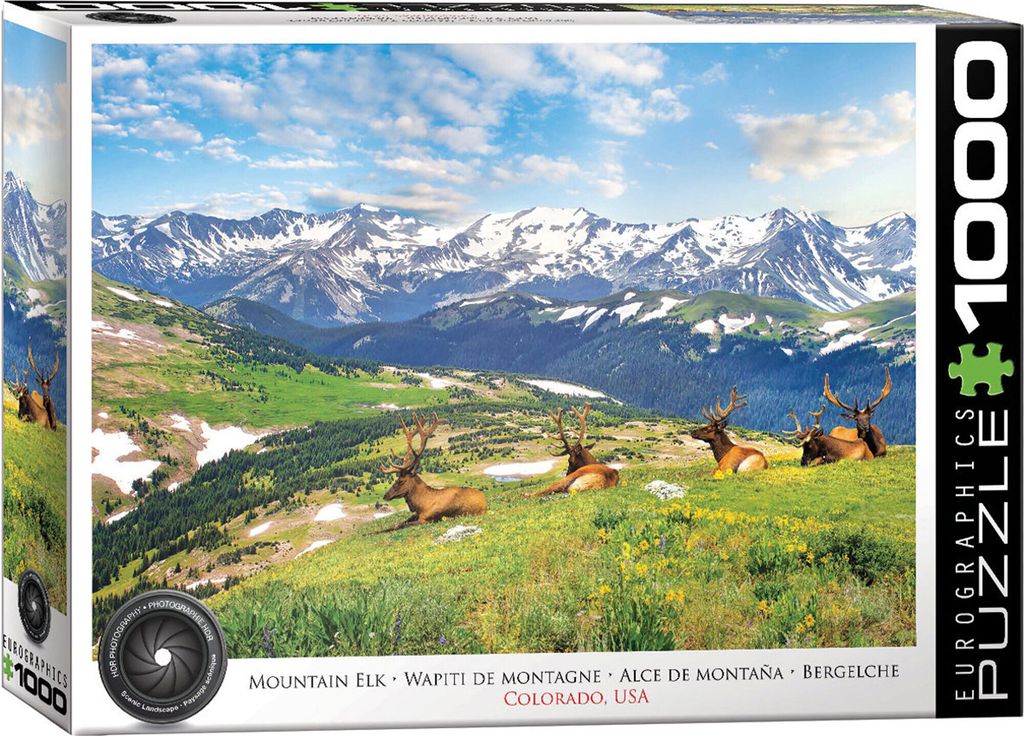 1000 Teile Puzzle Mountain Elks Bergelche