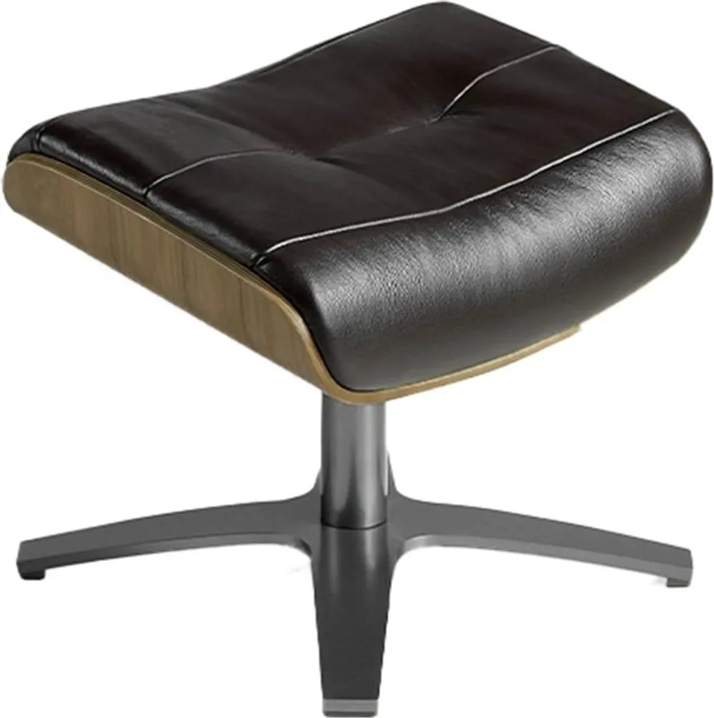 Tabouret de Bar Design en Cuir Marron Chocolat pour Cuisine Moderne