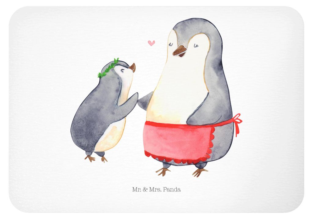 Mr. & Mrs. Panda magnet Pinguin mit Kind - Weiß - Geschenk, Muttertag, Mama, haftmagnet, wandmagnet, Kühlschrankmagnet, whiteboardmagnet, Mutter,...