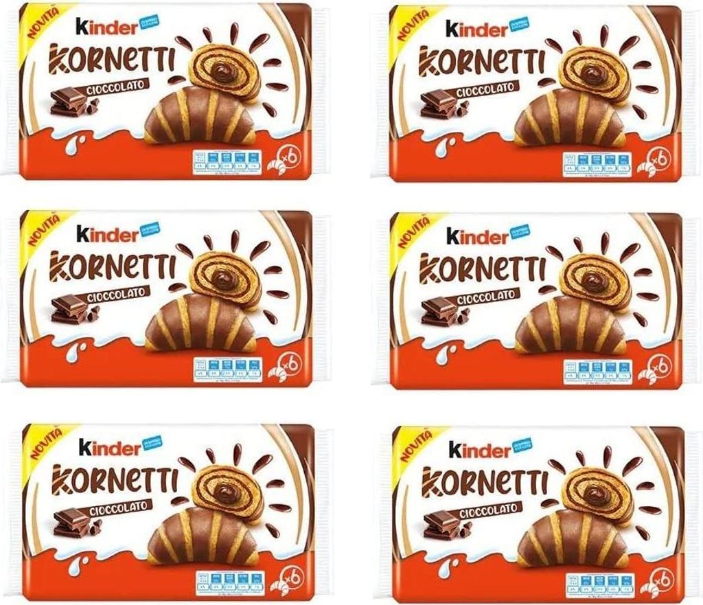 6x Ferrero Kinder Kornetti Cioccolato Cornetti Mit Produktbild 