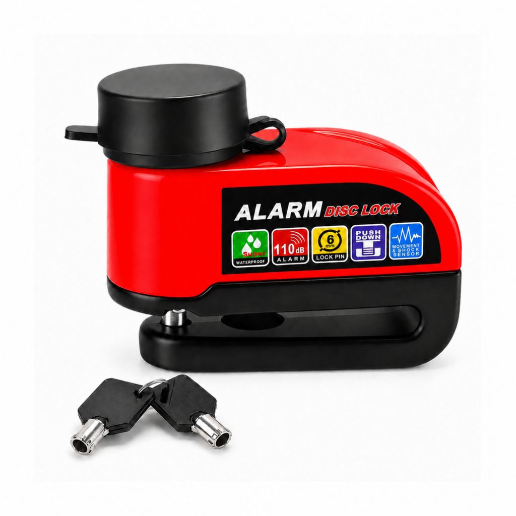 Bremsscheibenschloss mit Alarm 110 dB Motorradschloss Produktbild 