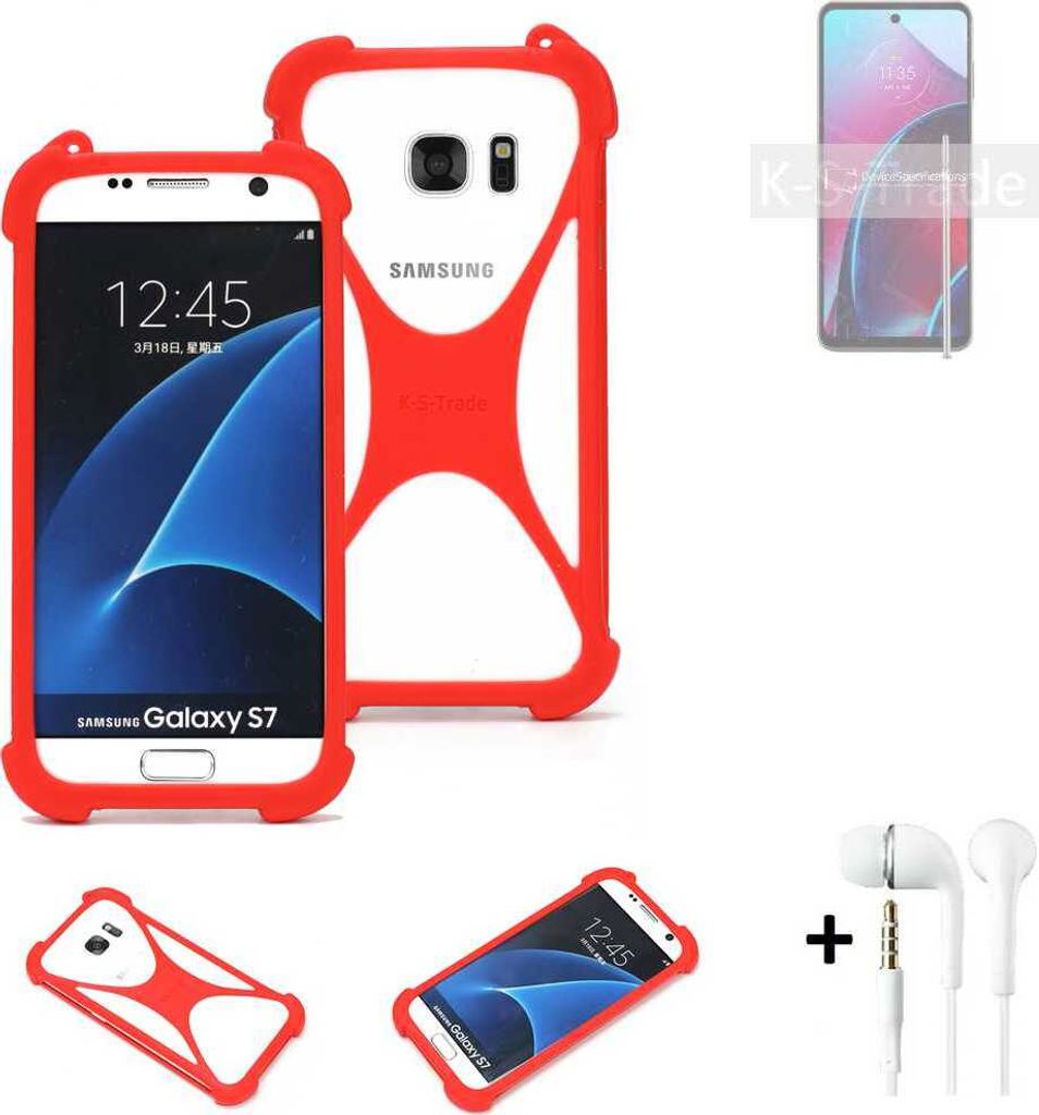 Handy-hülle + Kopfhörer kompatibel mit Motorola Moto G Stylus (2022) Schutz-hülle Bumper Silikon Schutz Hülle Cover Case Silikoncase Silikonbumper
