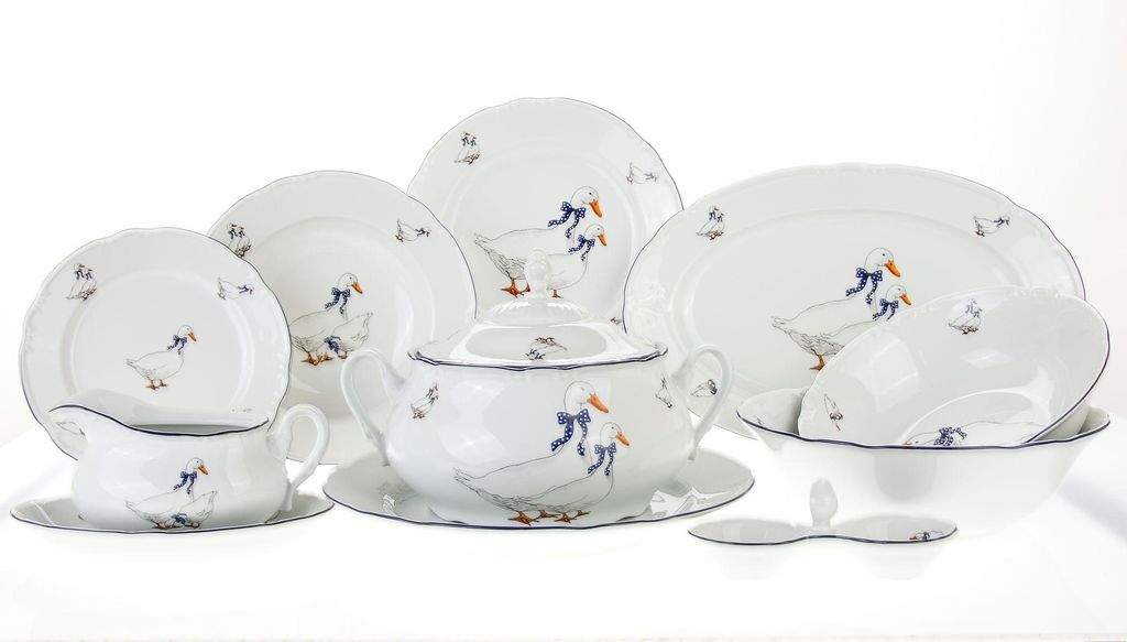 Thun 1794 Service de table, oies, porcelaine tchèque, Image du produit 