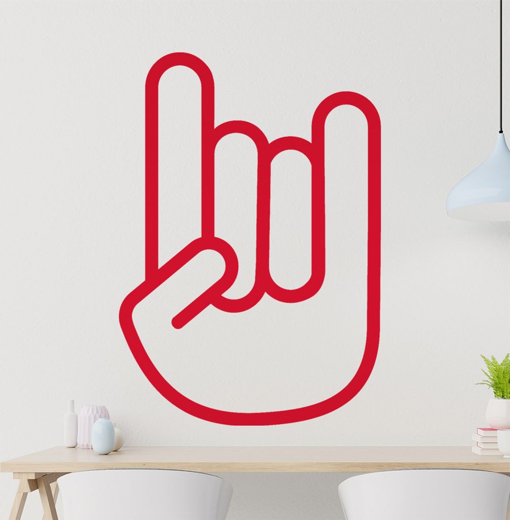The Horns Wandtattoo in 6 Größen - Wandaufkleber Wall Sticker - Dekoration, Küche, Wohnzimmer, Schlafzimmer, Badezimmer