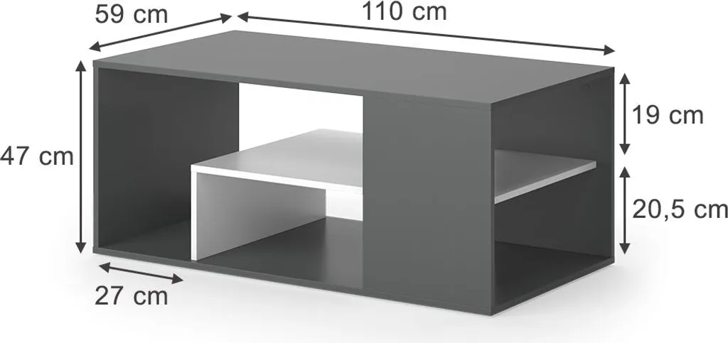 Table basse robuste Vicco Edgar - Fini les rayures et le manque de place - 7