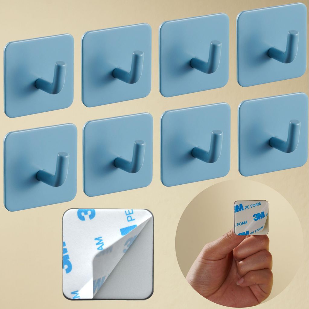 DEKAZIA® 8 Kleiderhaken Kinder blau | Garderobenhaken Produktbild 