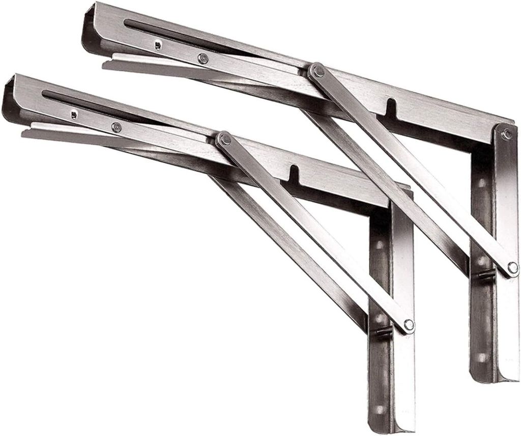 Klappkonsole 250mm Wand Klappkonsole Kapazität 150 kg 2 Stück - Rostfreier Stahl Schwerlast-Klappträger