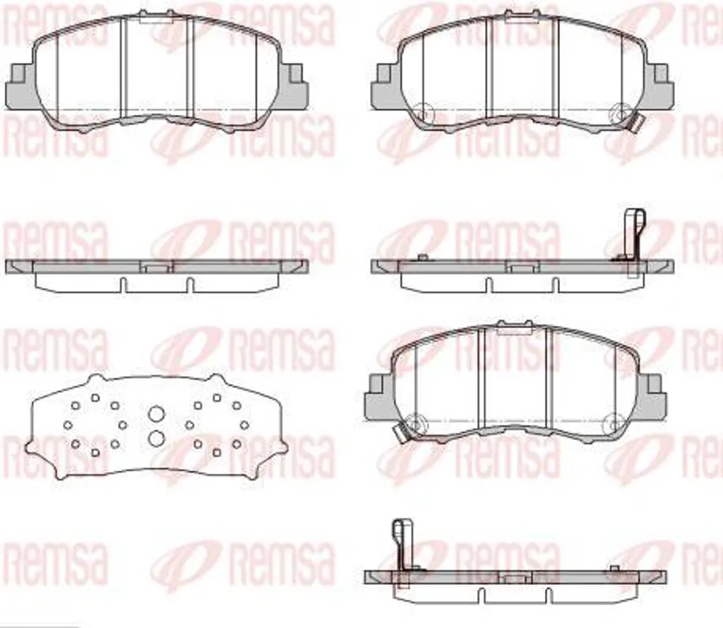 Plaquettes de frein REMSA 1881.02 OE 4605B481 pour Eclipse Cross