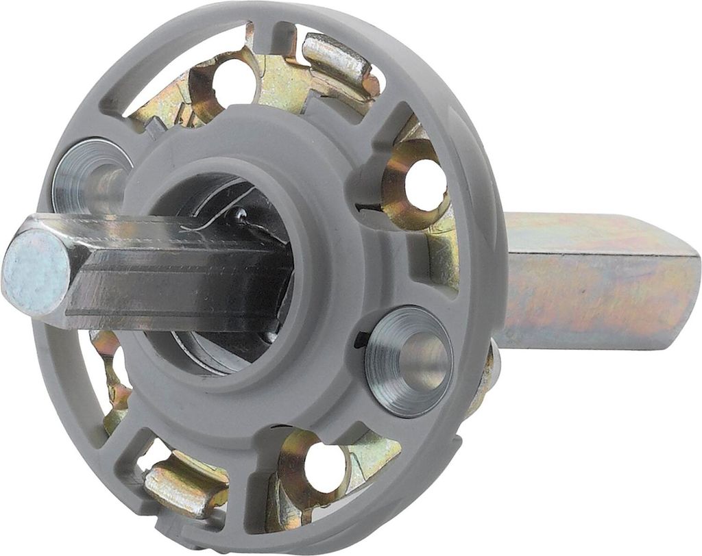 Hoppe Montagemodul rund für Hoppe Türgriffe, Vierkant 10/62 mm, Stahl aluminiumfarbig